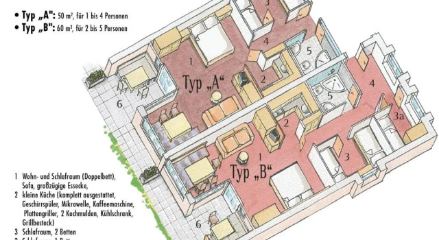Апартаменты c 1 комнатой Ferienapartments Birkenhof