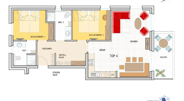 Апартаменты с балконом Landhaus Anni