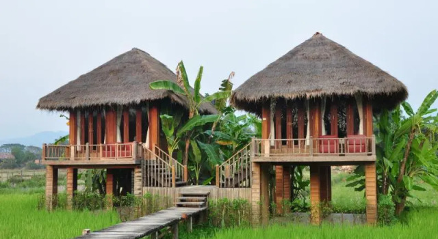 Вилла с балконом и с видом на горы Vieng Tara Villa