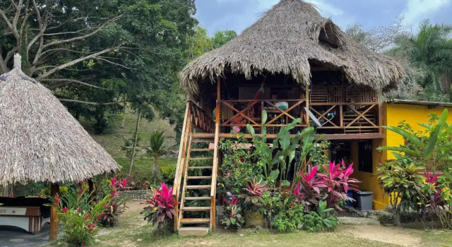 Кровать в общем номере Posada Ecoturistica Palmares Del Rio