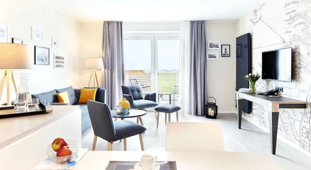 Апартаменты с 2 комнатами с балконом и с видом на море Appartement Küstenperle