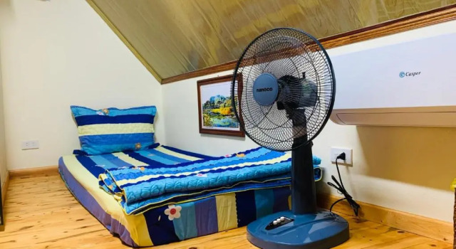 Кровать в общем номере Hoang Giang Homestay