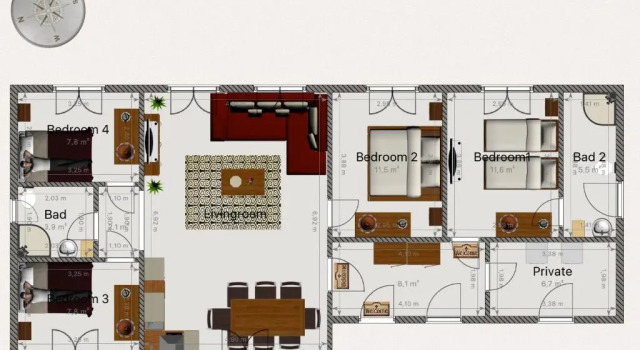 Апартаменты с 4 комнатами Haus Alpenblick Mölltal
