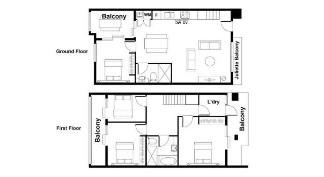 Апартаменты с 4 комнатами Veriu Camperdown