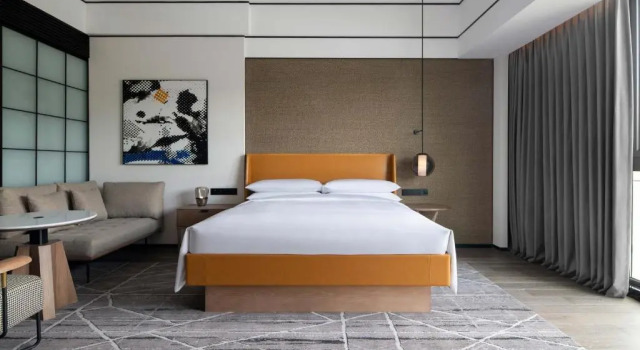 Luksusowy dwuosobowy pokój z widokiem na góry Sheraton Mianyang