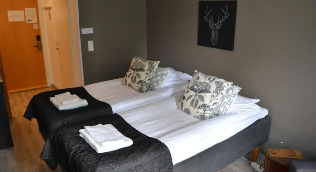 Comfortable hotel room at Ellivuori Resort