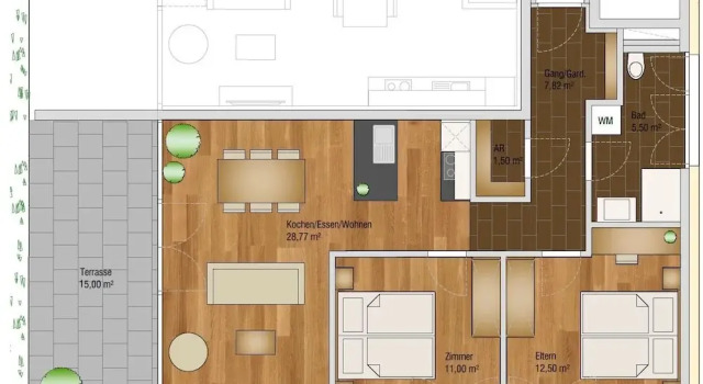 Апартаменты Comfort с 2 комнатами Relaxed Urban Living