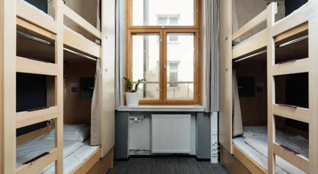 Кровать в общем номере The Yard Hostel
