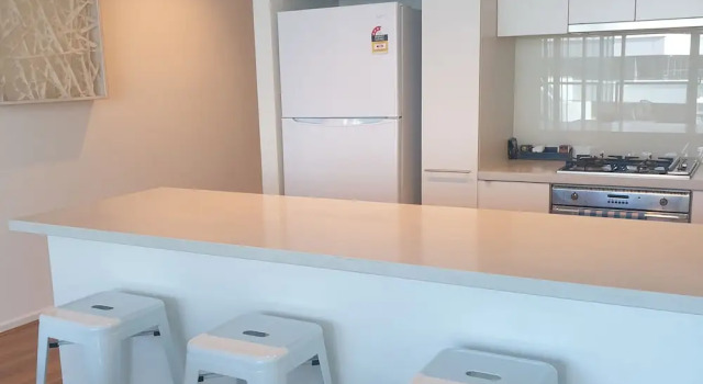Апартаменты с 2 комнатами с балконом и с видом на город Waterfront Melbourne Apartments