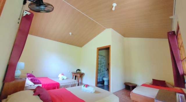 Четырёхместный номер Classic с видом на море Garden of Heliconias Lodge