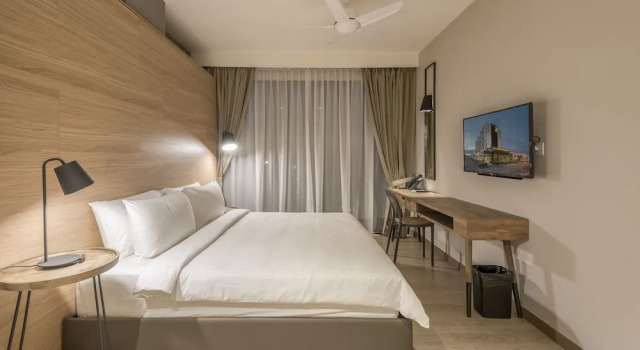 Семейные апартаменты с 2 комнатами с частичным видом на море Jinhold Hotel & Serviced Apartment Miri
