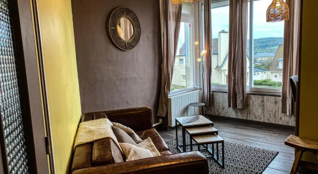 La Perle Marine Studio cosy avec superbe vue mer & terrasse 30m2, Book Apartment Criel-sur-Mer 