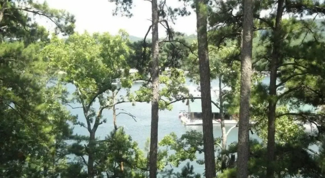 Lake view two bedroom, two bath log-sided cottage with private hot tub overlooking Lake Ouachita. by RedAwning, Boek Vakantiehuis Hotels in Missouri met zwembad, Zwembad