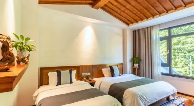 Семейный люкс с видом на горы Banmutang Hostel South Gate of Huangshan Scenic Area