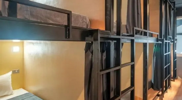 Кровать в общем номере Black Panther Hostel