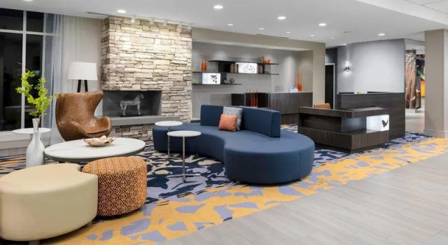 Кровать в общем номере Fairfield Inn & Suites Charlotte Pineville