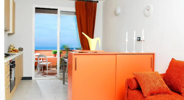 Апартаменты c 1 комнатой с видом на море Residence Villa Beuca, Cogoleto