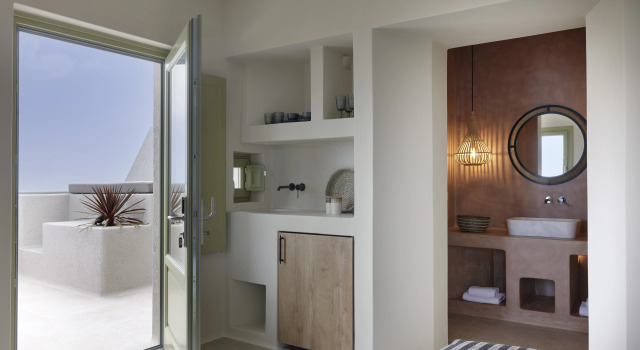 Aeon Suites - Adults Only by Mr and Mrs White, Брондау Гостьхаус Pyrgos Kalistis Fira, Panagia Episkopi жанында