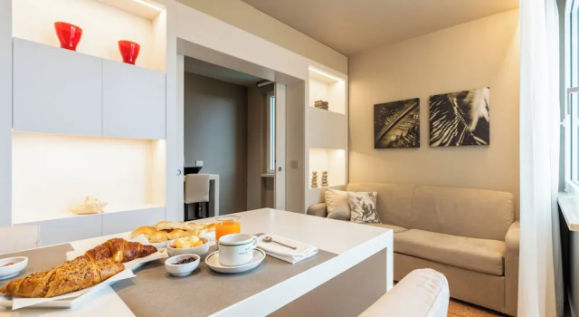 Номер Comfort с балконом и с видом на бассейн Residence Oliveto