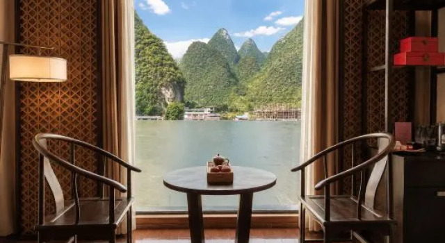 Suite De lujo 1 dormitorio con vista 阳朔梧桐嘉轩寻龙庭酒店 - 遇龙河夏棠码头店