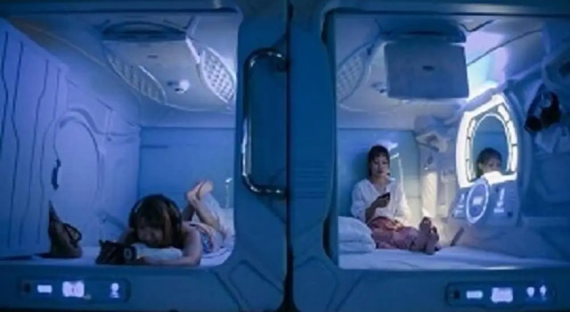Bed in slaapzaal (slaapzaal voor mannen) Capsule Hotel 2nd BOX