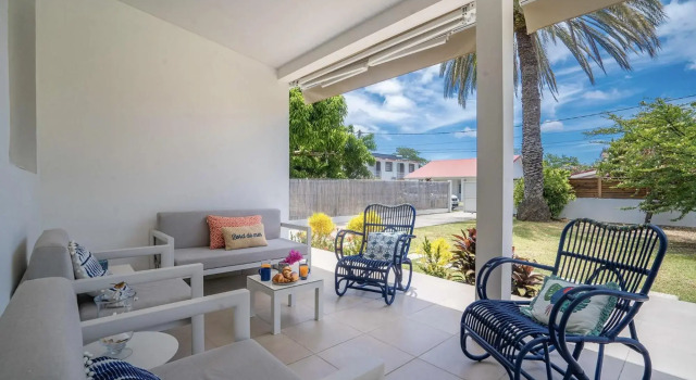 Villa Bel'Amandier : 3ch, bac à punch à 2min à pied de la plage