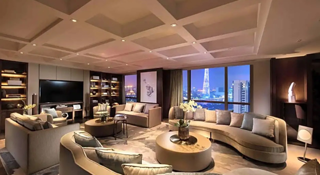 Двухместный люкс Presidential с видом на реку Conrad Guangzhou