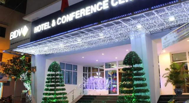 Кровать в общем номере BIDV Hotel