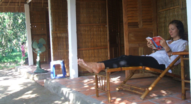 Кровать в общем номере My Hoa Mekong Homestay