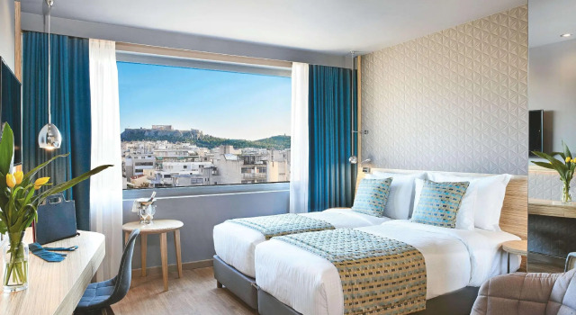 Двухместный номер acropolis view Executive Отель Zeus Wyndham Grand Athens