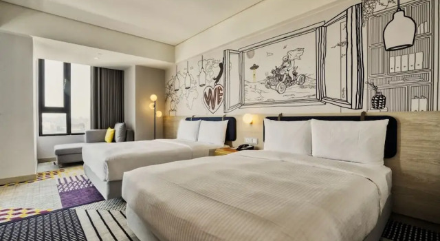 Четырёхместный номер Standard с балконом Two Tails Hotel Taipei