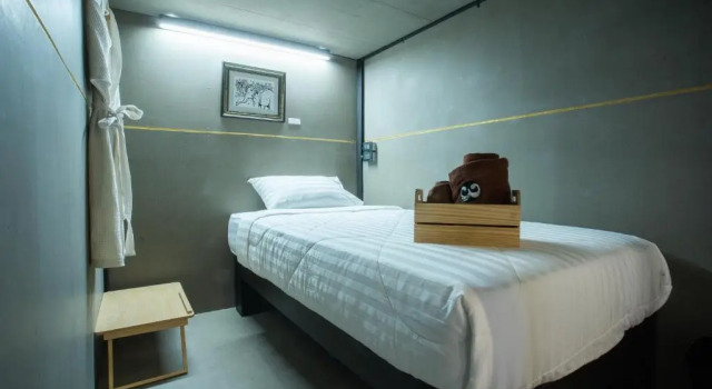 Кровать в общем номере Third Rock Hostel