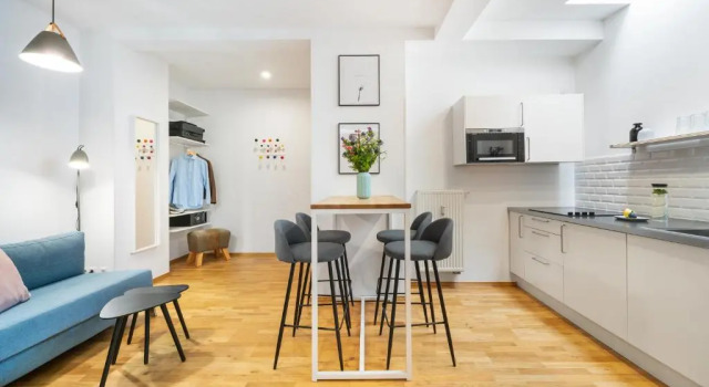 Студия Пентхаус с балконом BENSIMON apartments Prenzlauer Berg