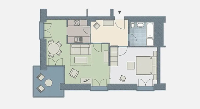 Kaiservillen Heringsdorf - Appartement mit 1 Schlafzimmer und Balkon D112, Book Apartment Heringsdorf Usedom