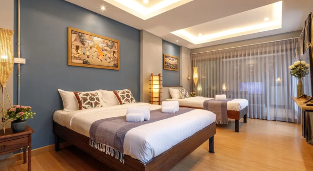Трёхместный номер Deluxe с видом на сад Hostel One Art and Gallery