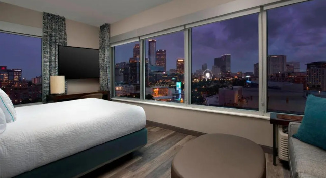 Двухместный люкс c 1 комнатой с видом на город SpringHill Suites by Marriott Atlanta Downtown