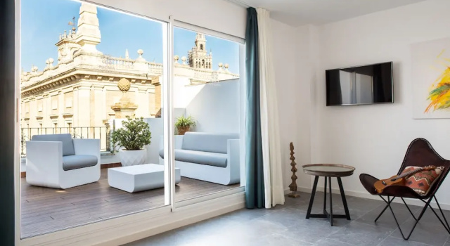 Номер Standard Пентхаус c 1 комнатой с видом на город Puerta Catedral Indias Lofts