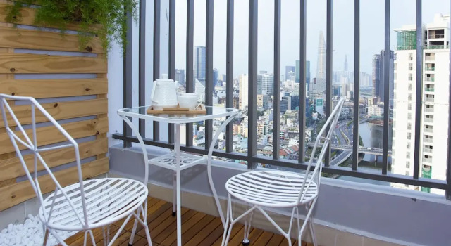 Номер Luxury Пентхаус с балконом и с видом на реку Saigon Sirius