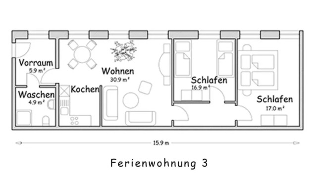 Апартаменты с 2 комнатами Ferienwohnungen Weißes Roß