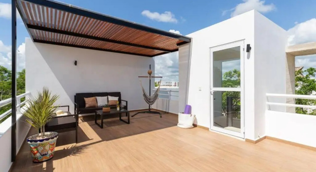 New Sunset Penthouse, scenic terrace, grill & Gym, Rezervasyon Otel Tulum havuzlu oteller, Yüzme Havuzu