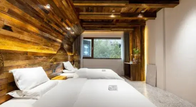 Семейный люкс с 5 комнатами Liaocheng Log House Homestay (Gulou)