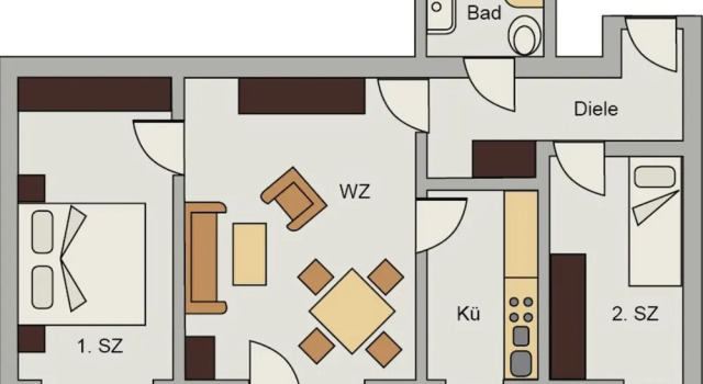 Апартаменты Standard с 2 комнатами Lagunenstadt Ueckermünde AG