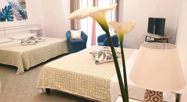 Четырёхместный номер Standard с видом на море Hotel TEA - Praia a Mare