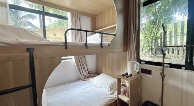 Кровать в общем номере (женский номер) Jianshan Guantao Surfing Homestay