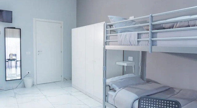 Bett im Wohnheim Hostel Partenope