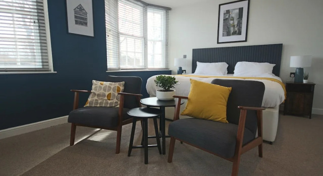 Студия Deluxe с видом на внутренний двор Riverside Studios in the Centre of Chester