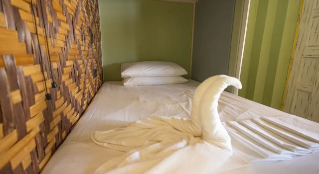 Bett im Wohnheim Happiness Hostel Boracay