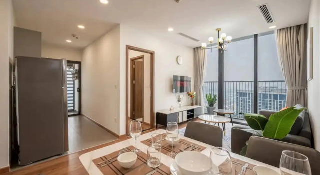 Апартаменты Deluxe с 2 комнатами с видом на город Eco Green SaiGon Apt
