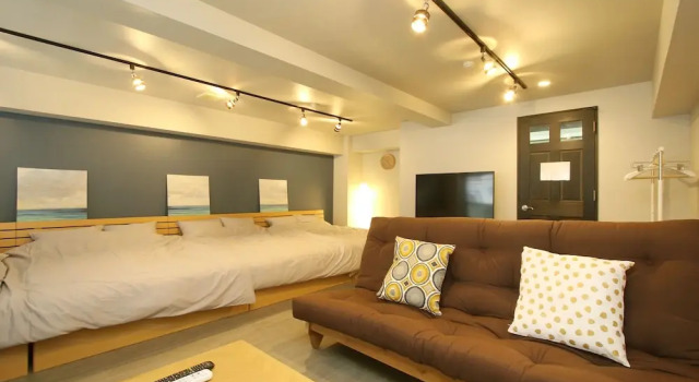 Апартаменты c 1 комнатой с балконом Guest House Osaka Tsukamoto