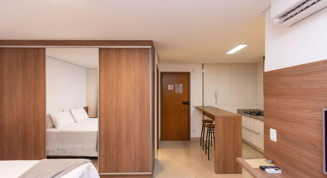 Confortável Flat No Edifício The Expression   Setor Bueno   Tdh806, Забронировать Отель Отели Гояния с бассейном, рядом с Parque Vaca Brava, Бассейн